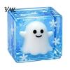Sensory Cube Toy Halloween Ghost Squeeze Toy, Pumpkin Bat Stress Relief with Snowflake, Hand Relaxation for Party Favors Portable Reliever