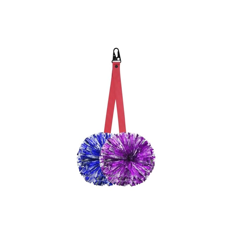 PATIKIL Backpack Cheer Pom Pom Holder, Adjustable Cheer Bow Holder, Pom Pom Strap Lanyard Storage, Cheerleading Accessory for Teen Sports, Red