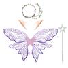 4Pcs Party Dress Up Butterfly Fairy Wings Set Lightweight Dress Up Wings  Women Girls