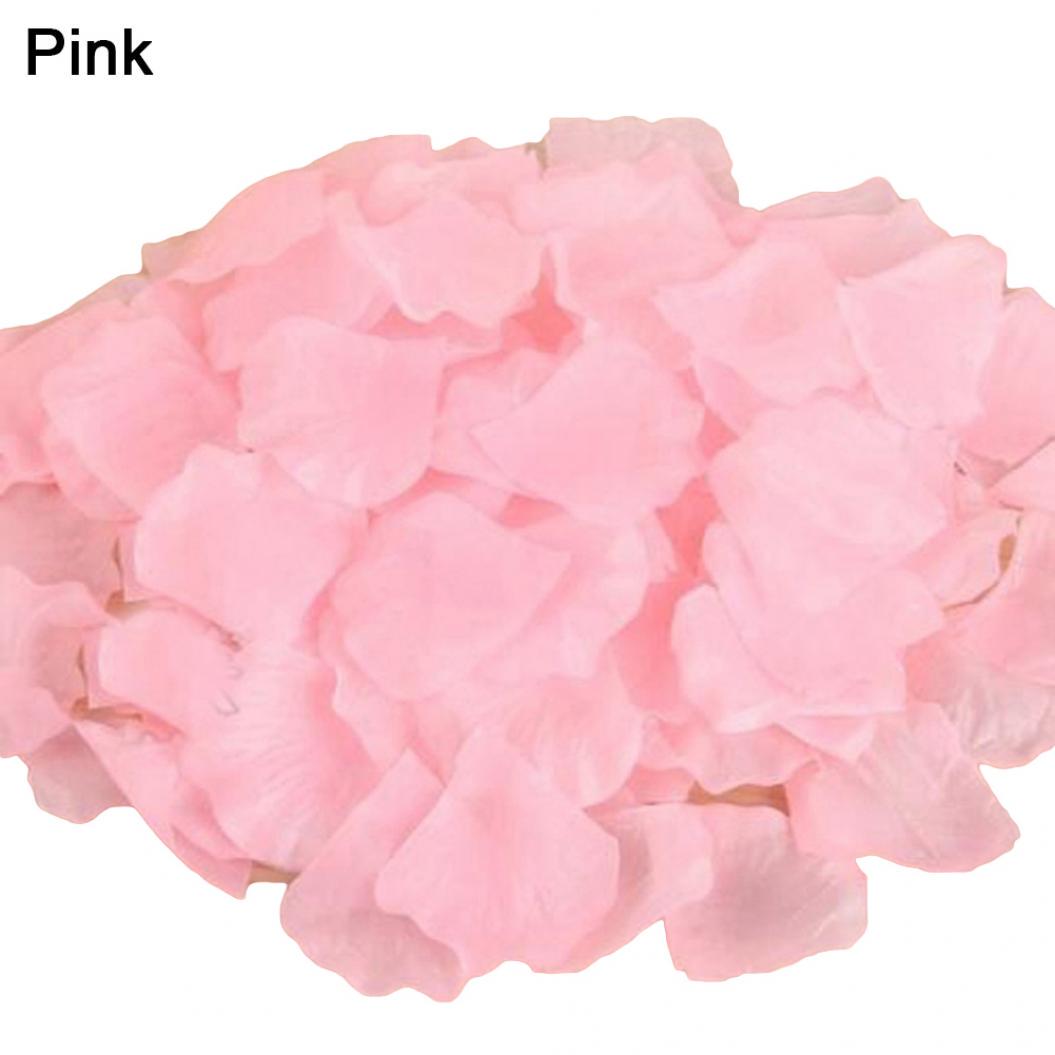 

100/200/500 шт. Бордові шовкові троянди, штучні пелюстки, квіткові сувеніри для весілля 100 Pcs рожевий