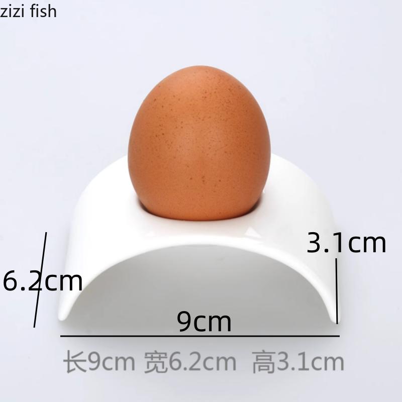 

Bridge Shaped Ceramic Egg Tray Dessert Bowl Sauce Dish Egg Rack White Dining Plate Storage Tray Snack Trays Fruit Bowl