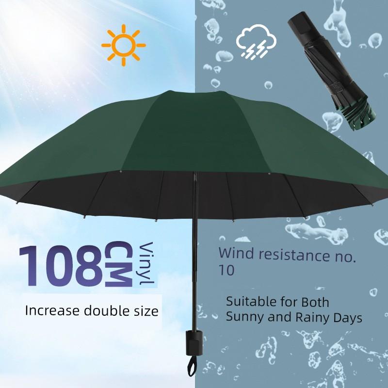 New Thickened Extra-Large Umbrella, Reinforced and Enlarged, Foldable Sunshade Umbrella for Students, Suitable for Men and Women, for Two or Three