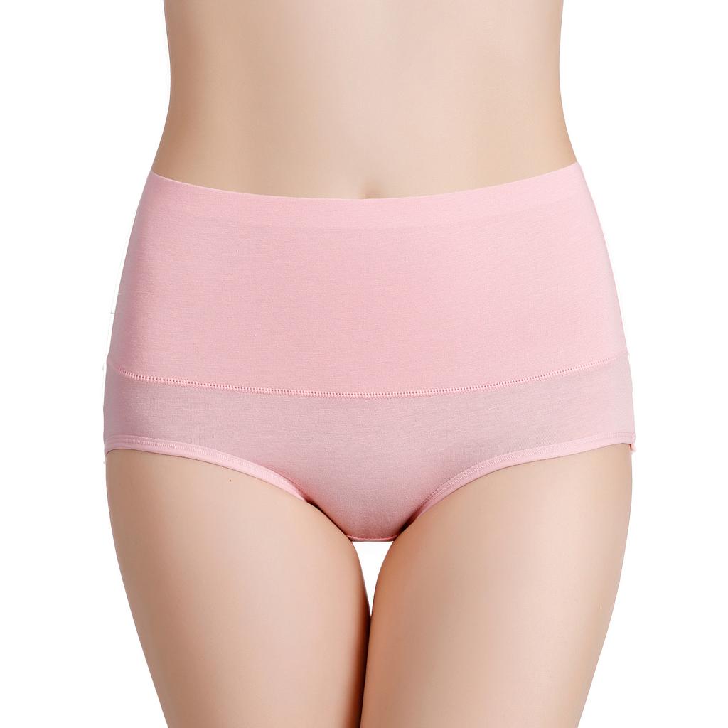 M to 7XL Ladies Cotton Panties High-Rised RC Modal Tummy Control briefs Plus size max to 150kg Widen underpants Solid color