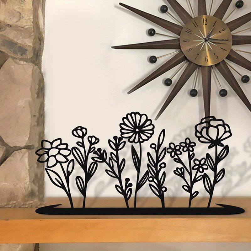 

1PC Wildflower Shelf Metal Decor Home Office Living Room Decor Wildflower Tabletop Art Room