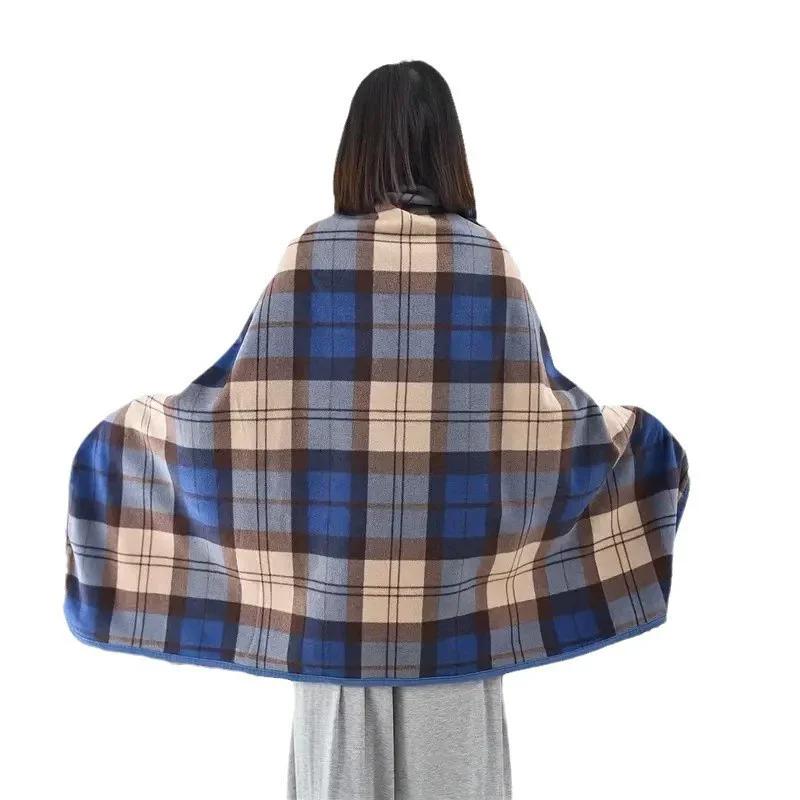 1PC Flannel Shawl Blanket Wearable Lazy Casual Office Warmth Shawl Blanket for Comfort And Style