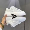 Fashion 2025 Autumn New Men's Sneakers Round Head Lace-Up Casual Shoes Solid Color Fashion Platform Trend Board Shoes zapatillas hombre
