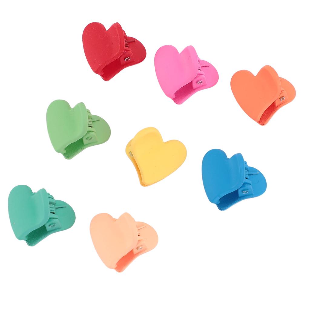 100pcs Mini Claw Clips Heart Shape Tiny Cute Hairpin Hair Accessories Children Colorful Hair Clamps