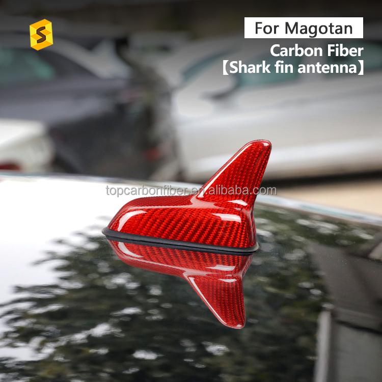 ES  Real Carbon Fiber Carbon Car Accessories Roof Auto Car Radio Shark Sharp Fin Car Antenna for Volkswagen Magotan