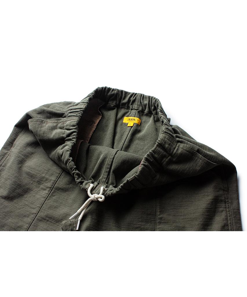 Deoleseukyu Cotton Slub Yosemite Camp Shorts [Moss Olive]