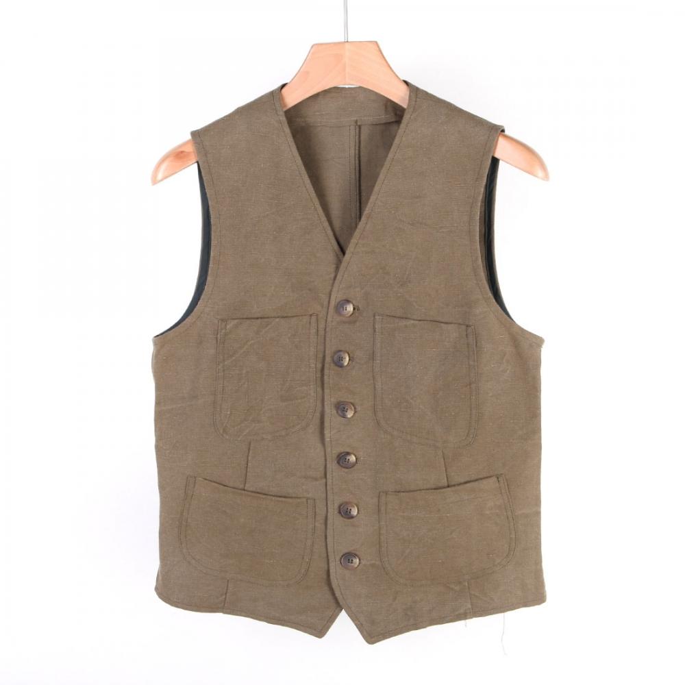 

Portella Vest Льняной жилет с 4 карманами хаки SPUARSIUTASCHE 46