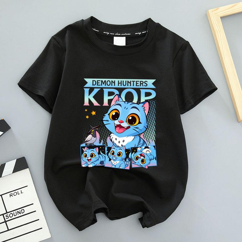 Witch Hunter Series Unisex High-quality Comfortable Breathable Loose Black Pure Cotton Printed T-shirt