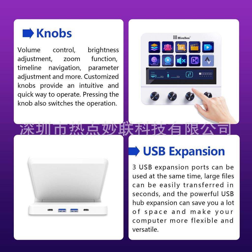 International N4 Streamdeck Visual Control Console with Customizable Touchscreen Keypad