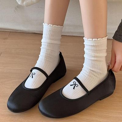 Miribi Ribbon Point Mary Jane Long Socks