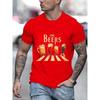 The Beers Printing Vīriešu T krekli Elpojoši zīmola topi Street Fashion T-krekls Vīriešu ikdienas vasaras brīvi lielizmēra T-krekli