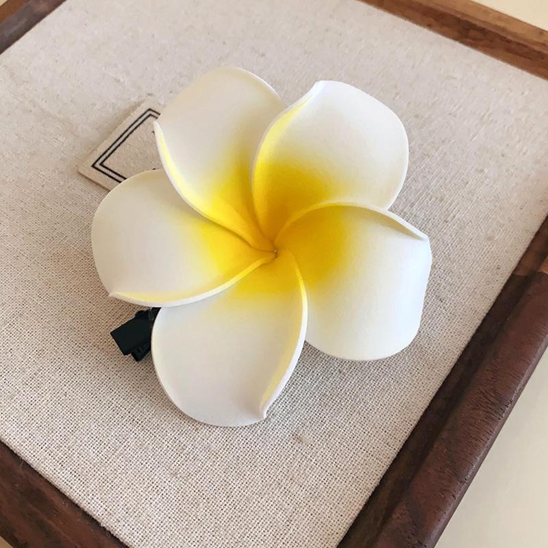 Fairy Chiffon Pearl Flower Tassel Hair Clip - Vacation Style Duckbill Bangs Accessory