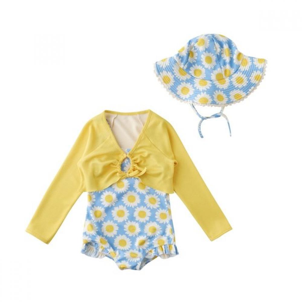 

Little Ground Summer Frill Swimsuit Model 76122 621 01 YELLOW/100