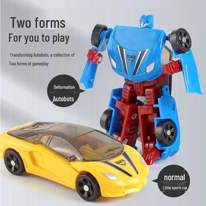 Popular Children's Transforming Pocket Robot Car Toy - Miniature Model
