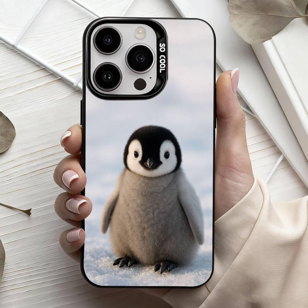 Animal P-Pingu Penguin Phone Case For iPhone17,16,15,14,13,12,11 Plus,Pro Max Black Candy silver phone case