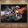 2D Graphic Design, 1 Large Background Fabric for Off-road Motorcycle racingDJH