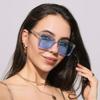 4pcs Fashion Big Frame Womens Sunglasses Square Style Sun Glasses Gradient Lens Anti-UV400 Luxury Brand Oculus Eyeglasses Female