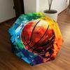 1pc Colorful Basketball Artwork Umbrella with Plastic Handle,Suitable for All Seasons Home Travel Outdoor UmbrellaDD265