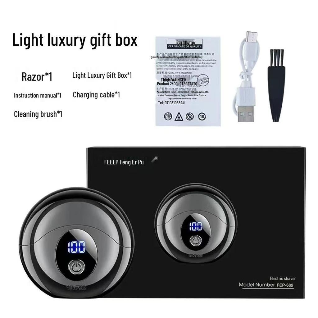 Kleine fliegende Untertasse Elektrorasierer: Tragbarer Mini-Rasierer für Herren in eleganter Geschenkbox für Jungen