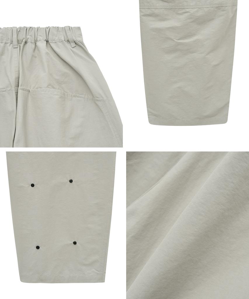BIG UNION 3D Wide Balloon Pants (Light Gray)