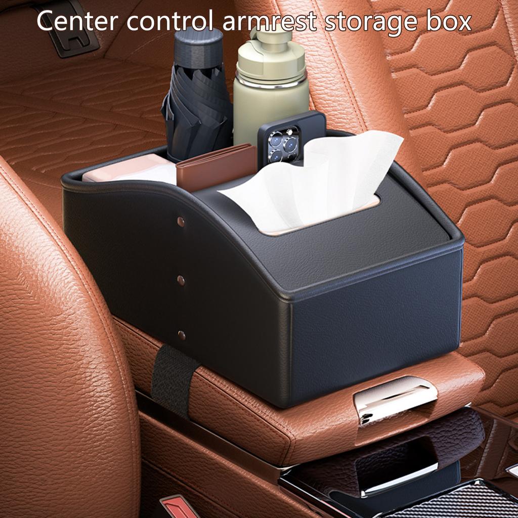 Car Armrest Storage Solution with Anti Slip Base Convenient Car Armrest Organizers for Secure Placement During Travel