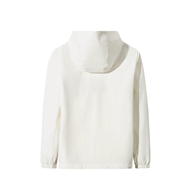 Anta Comfortable Breathable Versatile Casual Jacket With Letter Zipper And Hood Women jackets Paper-White 162517615S-1