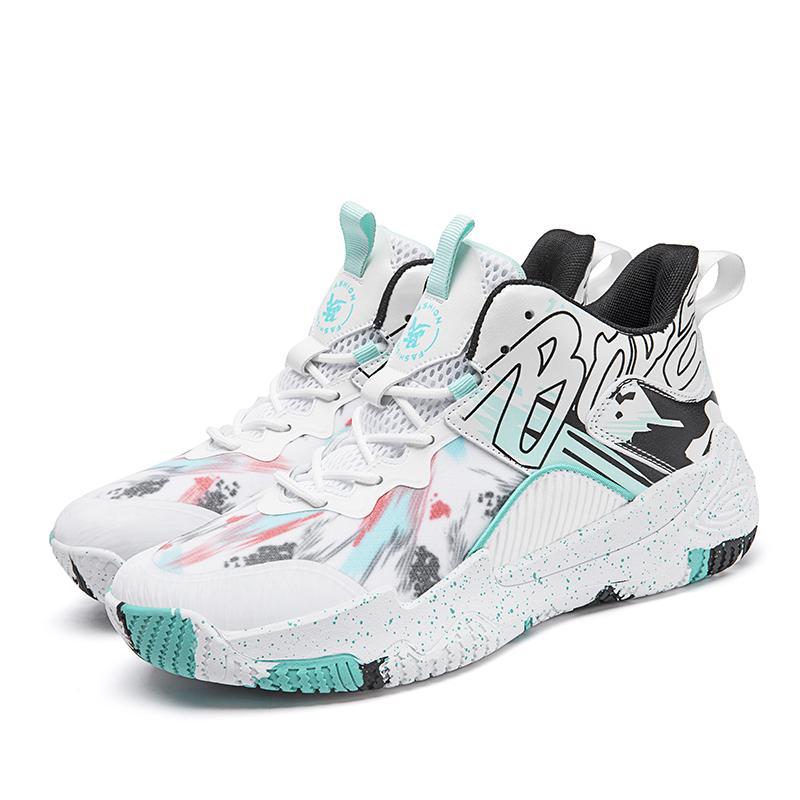 Anti-slip actual combat basketball shoes male professional students sports students youth mesh breathable sports shoes