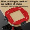 Aluminum Woodworking Radius Jig Set 2 Sizes Corner Rounding Template R10-R50 | Precision Router Guide for Cabinet Wardrobe Arc