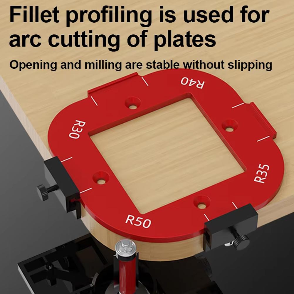 Aluminum Woodworking Radius Jig Set 2 Sizes Corner Rounding Template R10-R50 | Precision Router Guide for Cabinet Wardrobe Arc