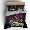 Tattoo machine and text. Bedding sets Duvet cover sets Duvet covers Pillowcases(1*Duvet Cover 2*Pillowcases without duvet insert)