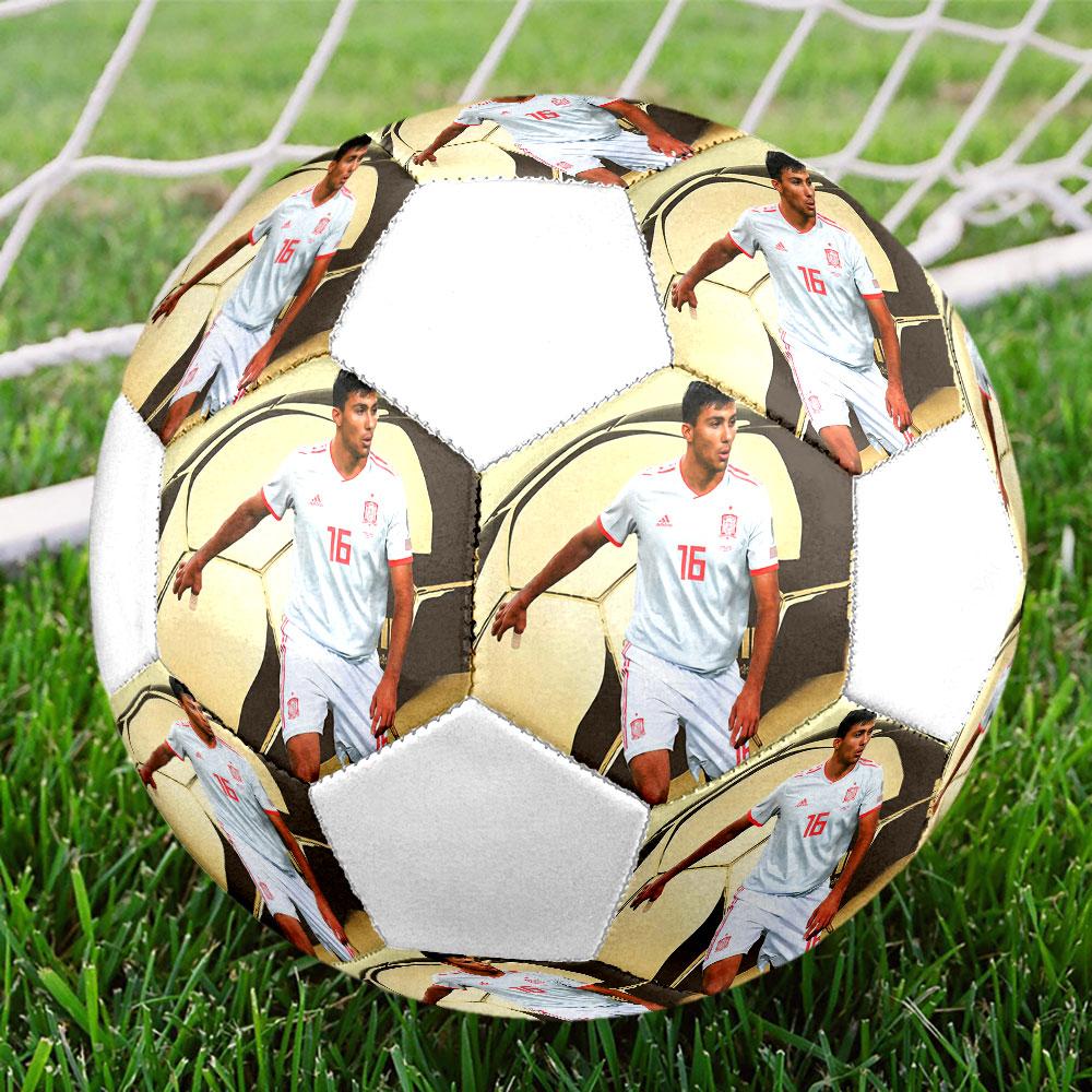 Ballon de football Rodri taille 5, coloré, adapté à tous les âges, cousu à la machine, matériau PVC, qualité compétition, durable et à rebond élevé
