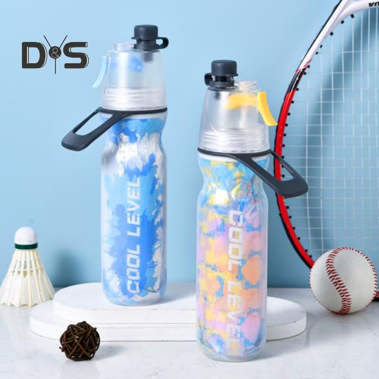 500ML Sports Water Bottle Insulated Bike Water Bottle with Spray Mist Portable Leak-Proof Cold Water Bottle for Gym Cycling Climbing