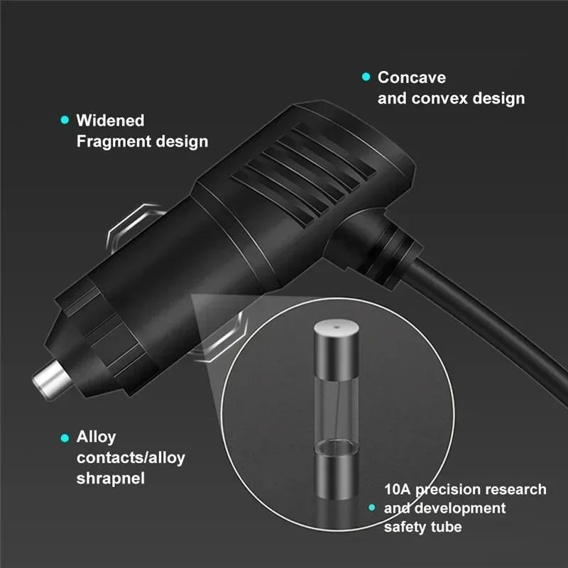 3 in 1 Dual USB Socket 120W Car Cigarette Lighter Splitter 12V 24V Fast Charger Plug Phone Power Adapter for Car DVR GPS Dashcam