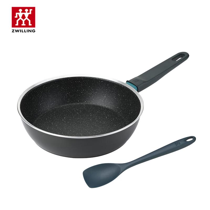 ZWILLING Now Marble 24cm Deep Non-stick Frying Pan & Spatula Set