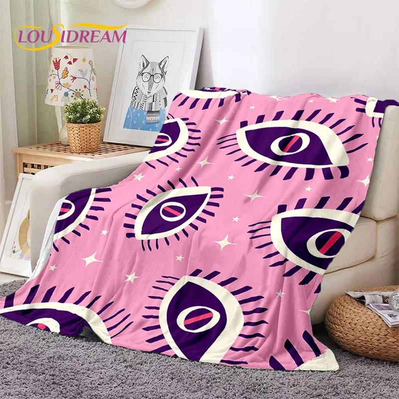 Evil Eye Turkey Blue Nazar Eye of Horus Soft Flannel Blanket for Beds Bedroom Sofa Picnic,Throw Blanket for Outdoor Leisure Gift