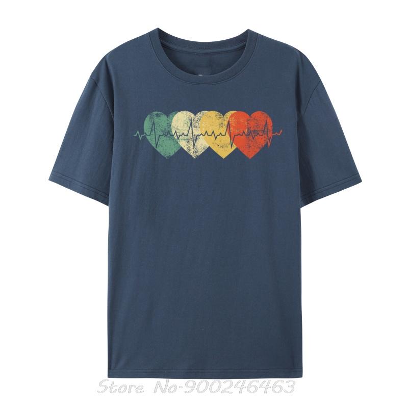 

Funny Nurse Heartbeat Retro Vintage Heart Nursing Brand Unisex Tshirts Funny Nerd Sarcastic Engineer Tops Tees Cotton Tshirts 4XL