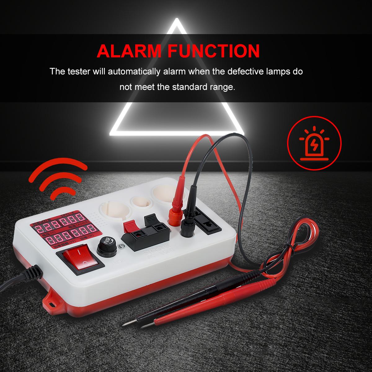LED Power Tester Lamp Tester Box Testklem Elektrische Vermogensmeter voor Lampverlichting Lamplantaarn Elektrische Parametermeting inclusief Spanning/Stroom / Power / Power Factor