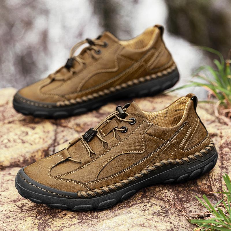 Fashion Fashion Leather Comfy Men's Shoes Luxury Brand Versatile Men Sneakers Trend Design Lace-up Outdoor Non-slip Men Casual Shoes