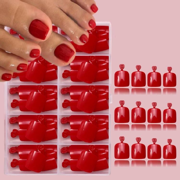 Short Press On Toenails For Women 120pcs Artificial False Toenails Acrylic False Toe Nail Set With Application Tools