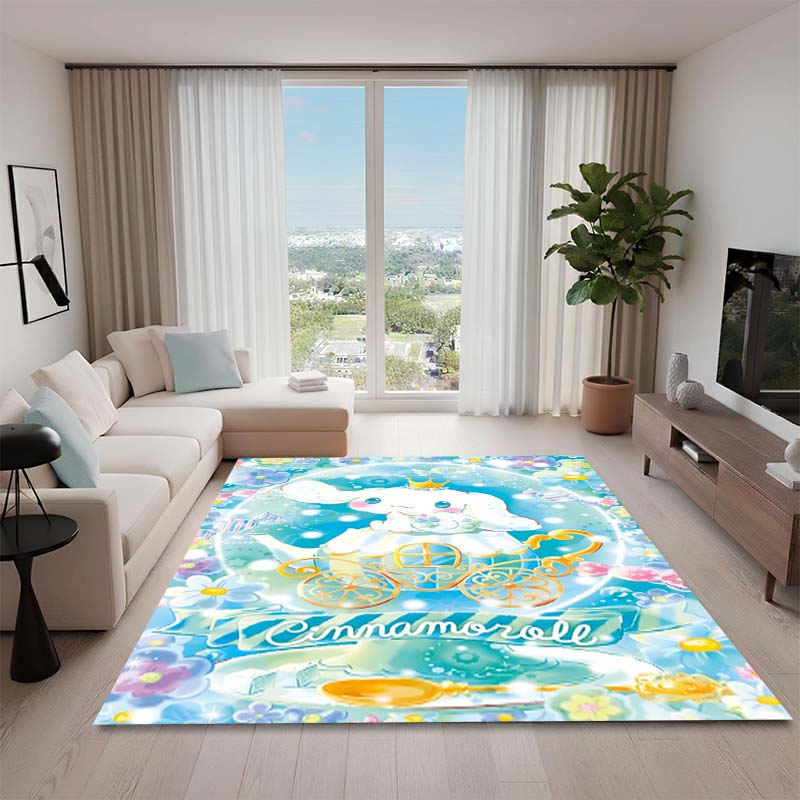 1PCCinnamoroll Cartoon Rug, Suitable for Bedrooms, Living Rooms, Sofas, Doormats, and Children's Non-slip Floor Mats.