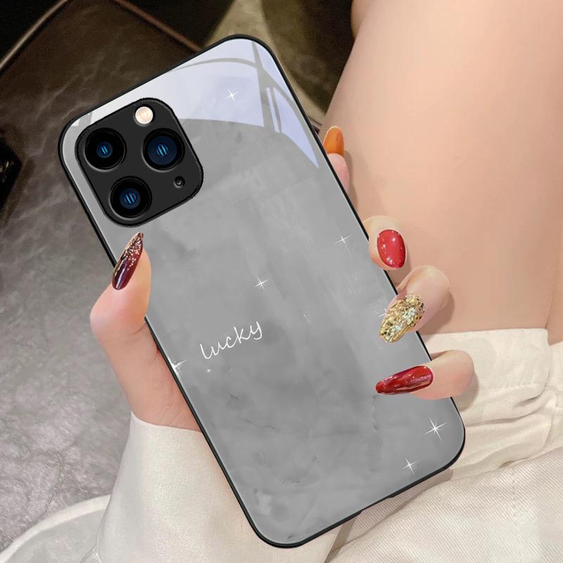 Aquarell-Mischung Für iPhone 16 Pro Max 15 Pro 14 13 12 Mini 11 XS Max XR 7 8 Plus SE 2022 Gehärtetes Glas Handyhülle