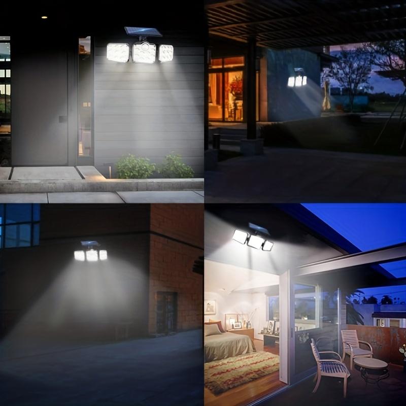 108/138 LED/171COB Waterproof Outdoor Solar Light 3 Head With Motion Sensor Lighting With Remote Control For Garden Yard Carport