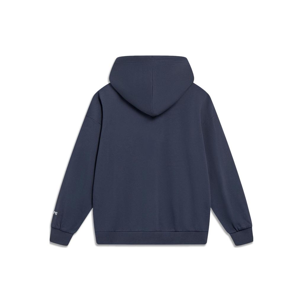 Li-Ning Sports Fashion Series Logo Pullover Hoodie Unisex Tops Ink-Gray AWDT597-2