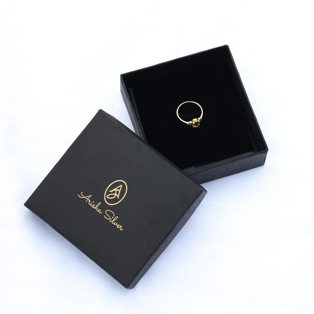 Peridot Ring, Birthstone Jewelry, 925 Sterling Silver, Gift For Her, Delicate Women Jewelry, Gold Plated Ring