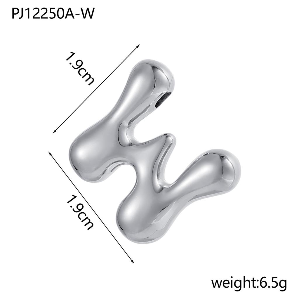 CARLIDANA Hot Sale Stainless Steel Capital Letter Alphabet Irregular Bubble Initial Pendant Charms For DIY Jewelry Necklace