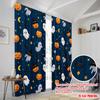 2pcs,2D Plane Printing Curtain Popular Halloween Pumpkin (21) Versatile Durable Polyester (without Rod) Holiday for Living Room