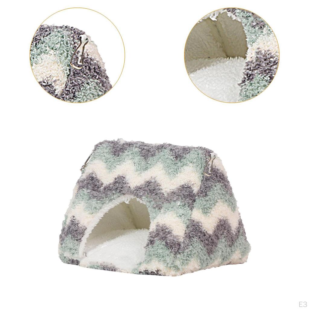 Bird Cave Bed Winter Shelter with Detachable Cushion for Budgies and Lovebirds